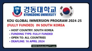 Kyungdong University Global (KDU Global) Program 2024 (KDU…