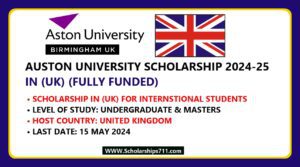 Aston University Scholarships 2024-25 Fully funded