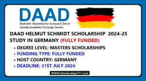 DAAD Helmut Schmidt Scholarship 2025, Germany (Fully Funded)