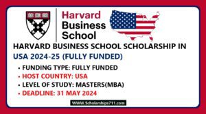 Harvard University MBA Scholarship 2025 in USA Fully Funded