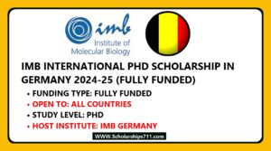 IMB International PhD Program 2024 Germany Fully Funded