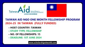 Taiwan AID NGO Fellowship 2024 (Fully Funded)