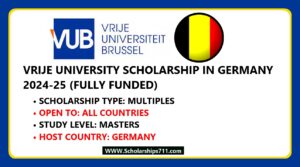 Vrije Universiteit Brussel Scholarships 2024