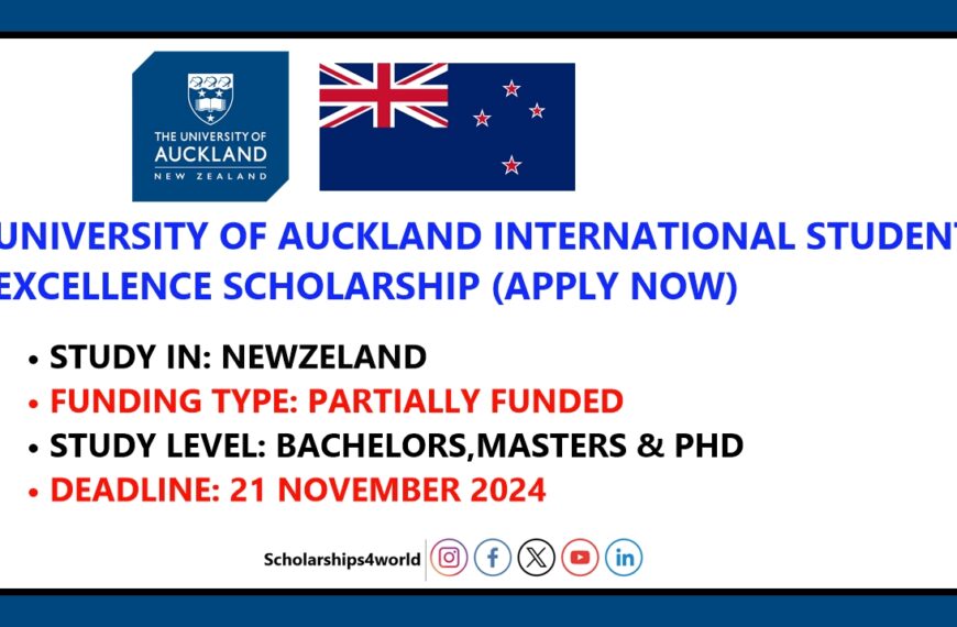 University of Auckland International Excellence Scholarship in New Zealand 2025