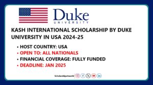 Karsh International Scholarship by Duke University 2024-25 |…