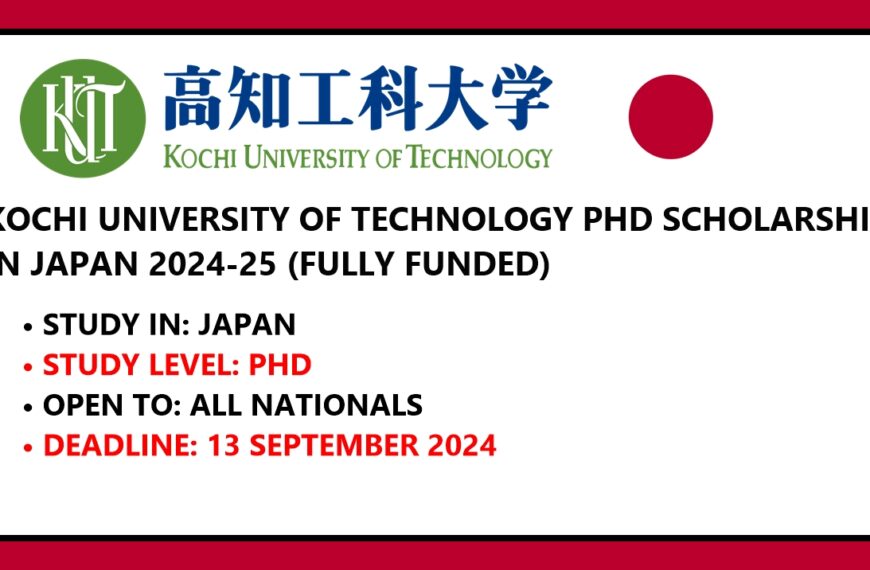 Fully Funded Kochi University of Technology PhD Scholarship…