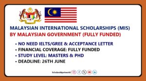 Malaysia International Scholarship (MIS) 2024 (Funded)