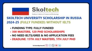 Skoltech University Scholarship 2024 in Russia | Fully…