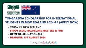 Tongarewa Scholarship in New Zealand 2024-25