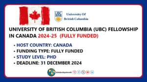 Fully Funded University of British Columbia Fellowship in…