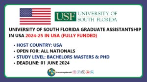 University of South Florida Graduate Assistantship in USA…