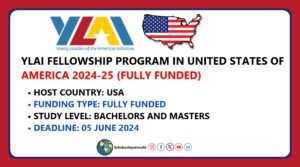 Fully Funded YLAI Fellowship Program in USA 2024-25