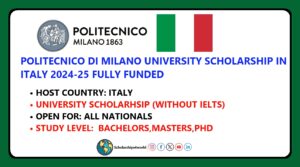 Politecnico Di Milano Scholarships in Italy 24-25 Fully…