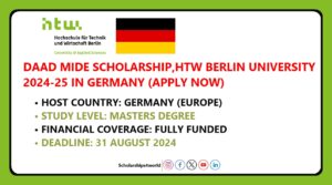 DAAD MIDE Scholarship 2024-25, HTW Berlin University (Fully…