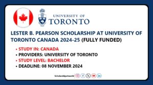 Fully Funded Lester B. Pearson Scholarship in Canada…