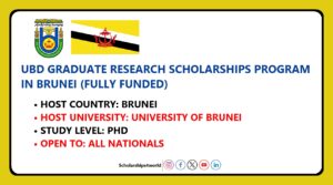 UBD Graduate Research Scholarship 2025 in Brunei (Fully…