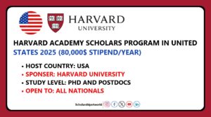 Harvard Academy Scholars Program 2025 in the USA